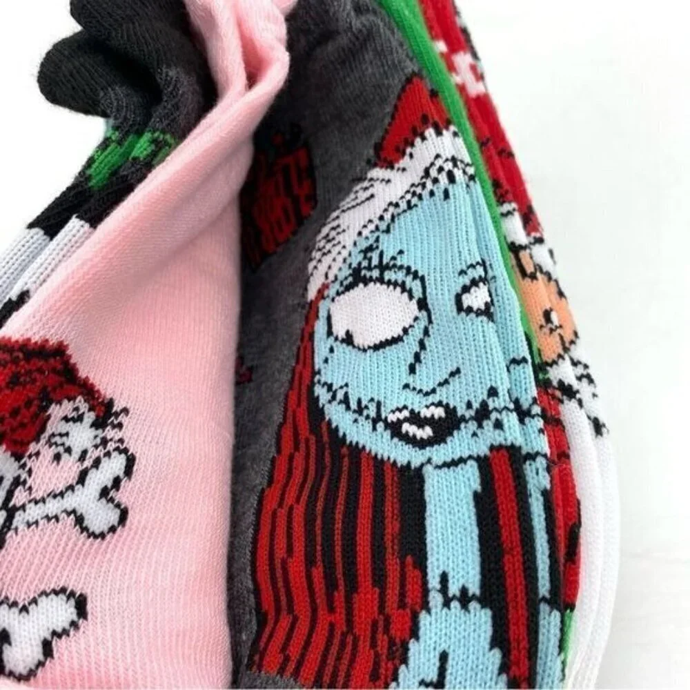 Disney Nightmare Before Christmas Women's No Show Socks 6 Pairs New